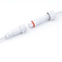 Câble étanche en cuivre pur PVC M12-2 Core RGB4P anti-déchirure mâle/femelle, faisceau de câbles 0,3 mm², joint de prise, éclairage extérieur