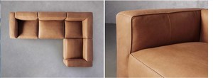 Canapé salon canapé intérieur canapé ensemble meubles en cuir quatre pièces sectionnel tissu bois banc moderne ménage - Product Image 5