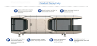 Cymdin – Capsule spatiale modulaire préfabriquée portable, maison/appartement, salle de bain en acier étanche pour hôtel, villa, bureau, bâtiment