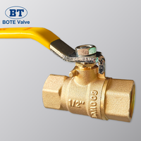 Válvula de Bola de Latón de 1 Pulgada, 2 Piezas, Sellado de PTFE, Conexión NPT, Manual, para Agua, OEM