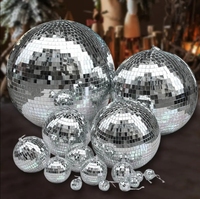 Grandes boules miroir disco de Noël, boules en verre suspendues 10cm/12cm/15cm/20cm/25cm/30cm/40cm, décorations en mousse, décorations de fête