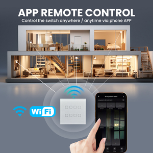 Cnskou 2/4/6/8 gang Brazil tiêu chuẩn 118*118 Kích thước nhà thông minh app điều khiển từ xa tường công tắc điện - Product Image 5