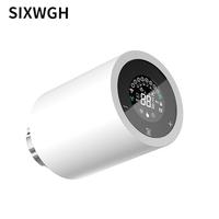 Vanne thermostatique intelligente SIXWGH Zigbee TRV avec écran tactile LCD, contrôle vocal via application, programmation hebdomadaire, WaterGraphene