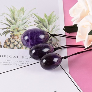 Wholesale Natural Gemstone Jade <strong>Yoni</strong> <strong>Eggs</strong> for Vaginal Exercise Real Crystal Stone <strong>Yoni</strong> <strong>Egg</strong> in Amethyst <strong>Egg</strong>