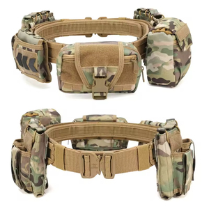 Ceinture multifonctionnelle d'autodéfense pour homme : tissu Oxford 1000D, ensemble de ceintures réglables à libération rapide pour l'extérieur, 6 pièces - Product Image 1