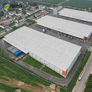 Bâtiment d'entrepôt industriel moderne à ossature en acier de grande capacité de charge, préfabriqué, à grande portée, pour le stockage de marchandises - Product Image 1
