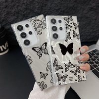 Coque Papillon Laser TPU pour Samsung Galaxy S26 S23 Ultra S25 Plus S24 FE A37 A57 A56 A55 A54 A25 A34 A16 5G