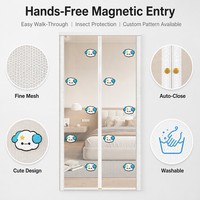 Moustiquaire magnétique en maille diamantée OEM pour porte, anti-moustiques