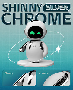 Vendita calda argento Eilik <span class=keywords><strong>Robot</strong></span> giocattolo Smart compagno Pet <span class=keywords><strong>Robot</strong></span> giocattolo Desktop AI <span class=keywords><strong>Robot</strong></span> intelligente <span class=keywords><strong>Robot</strong></span> per uomo più anziano - Product Image 2