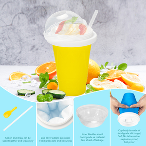 Gobelet à smoothie portable fait maison, machine à crème glacée, machine à slushie à double couche à presser et à congeler, gobelets pour jus, rapide - Product Image 4