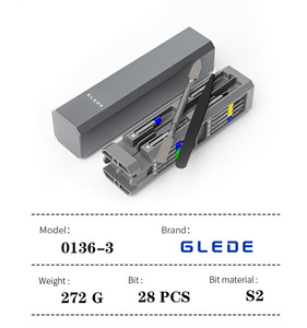 <span class=keywords><strong>Glede</strong></span> 30 en 1 Mini boîte à outils de réparation Embouts plus longs Jeu de tournevis de précision magnétique avec poignées en acier et en plastique Emballé dans une boîte - Product Image 2