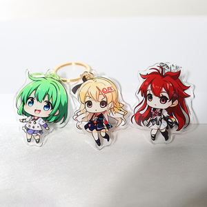 Porte-clés en acrylique transparent avec impression UV personnalisée, photo numérique, paillettes holographiques, époxy - Product Image 1