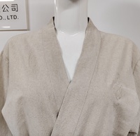 Peignoir Kimono Unisexe en Coton et Lin de Haute Qualité avec Logo Personnalisé pour Hôtel et Maison