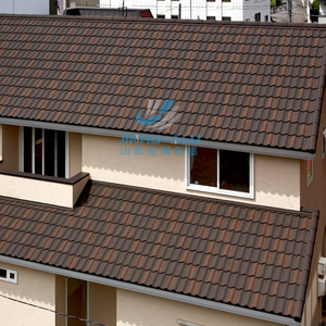 Stone Coated Metal Roof <strong>Shingles</strong> Lightweight Decorative Waterproof Fireproof Roofing Panel for Residential Villa Building - Product Image 2