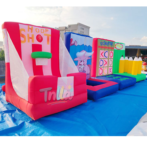 Gioco Gonfiabile Portatile 4 in 1 per Carnevale con Canestro da Basket per Feste all'Aperto ed Eventi, Ideale anche per Giocare al Chiuso - Product Image 4