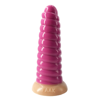 FAAK Dildo en silicone de 25 cm de long avec une grande ventouse, plug anal à forte aspiration pour femme