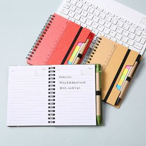 Portable Promotional Notebook Eco-friendly Hardcover Spiral Binding Loose-leaf Combination Note Pad Diary <b>Journal</b> Paper Cover - Product Image 3