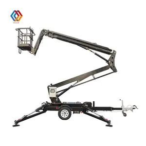 Boom Trailer điện telescoping Lift xách tay nâng lên động cơ điện Boom Lift cho con người sử dụng