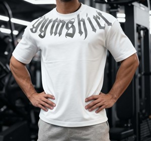 Custom Mens Cotton Tshirt Plain Heavyweight Men's Over Size T <strong>Shirt</strong> Sports Gym Fitness Mens White Tshirt - Product Image 1