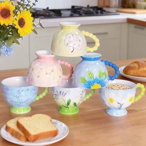 Taza de Desayuno/Café Pintada a Mano, Taza Creativa <span class=keywords><strong>para</strong></span> Leche y Avena, Taza <span class=keywords><strong>para</strong></span> Té de la Tarde <span class=keywords><strong>para</strong></span> Mujer, Diseño Lindo de Frutas, Apta <span class=keywords><strong>para</strong></span> Microondas, Moderna - Product Image 4