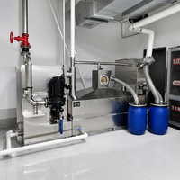 Séparateur automatique de graisse et d'eau avec pompe de levage en acier inoxydable pour le traitement des eaux usées de cuisine