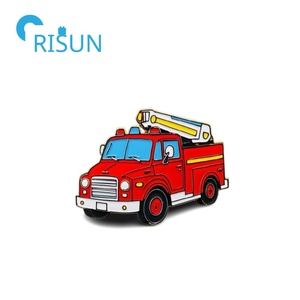 Fabricación Metal esmalte Departamento <span class=keywords><strong>de</strong></span> Bomberos Pin personalizado dibujos animados transporte coche camión solapa Pin <span class=keywords><strong>fuego</strong></span> Pin insignia emblema - Product Image 3