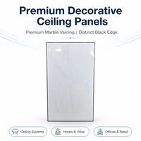 Panel Dinding Akustik Peredam Suara Aluminium Mm Roll Coated 300*600, Ubin Plafon Logam untuk Kamar Mandi