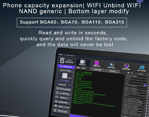 I2C P15 Pro PCIE <span class=keywords><strong>Nand</strong></span> HDD programmatore BGA60/BGA70/BGA110/BGA315 per iPhone 6-15pm data di modifica viola schermo WIFI slega - Product Image 2