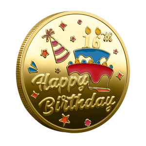 精美16岁生日纪念镀金锌合金双色金属浮雕装饰贺礼 - Product Image 2