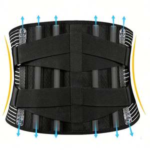 Sabuk Penyangga Pinggang Spandex & Nilon Bernapas untuk Musim Dingin, Fleksibel, Perlindungan Profesional untuk Pria Wanita, Nyeri Punggung Bawah - Product Image 1