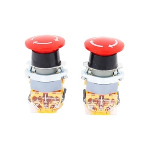 Botón pulsador de parada de emergencia tipo hongo La39-11zs de 22 mm con bloqueo, 1NA 1NC - Product Image 2