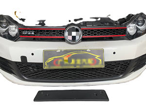 2010-2013 pour Volkswagen <span class=keywords><strong>Golf</strong></span> MK6 Gti noir brillant fibre de carbone becquet de lèvre de <span class=keywords><strong>pare</strong></span>-chocs <span class=keywords><strong>avant</strong></span> nouveau matériau ABS utilisé état garde-boue - Product Image 5