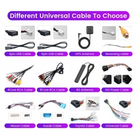 Faisceau de câblage automobile 16 broches pour autoradio Android, câble d'alimentation amplifié avec boîtier Canbus, antenne 4G et antenne GPS