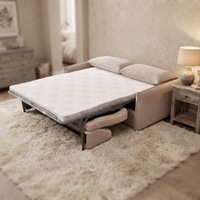 Canapé-lit convertible 2 en 1 personnalisé, canapé-lit pliable en tissu chenille à double usage avec matelas cachés