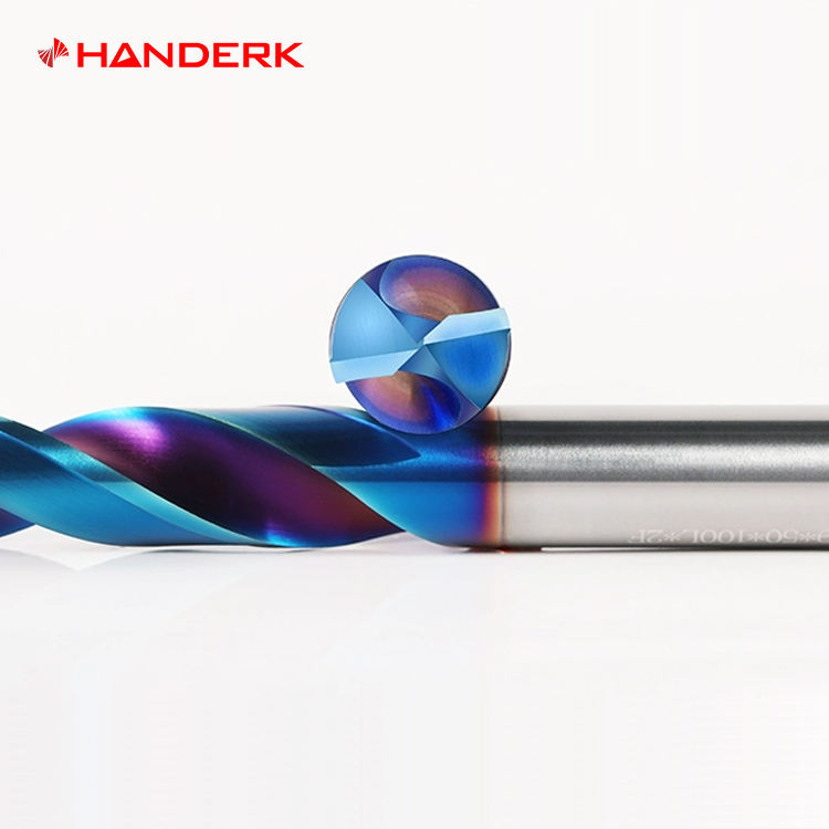 HANDERK Hrc65 Metal Drill Bits 2 Flute Tungsten Twist Carbide Drill Bit ...