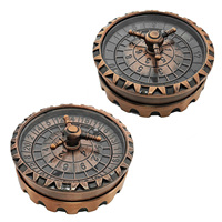 Accessoire de jeu de société en cuivre or ancien Sprial Spinning Roulette métal alliage de zinc DnD dés avec emballage en boîte