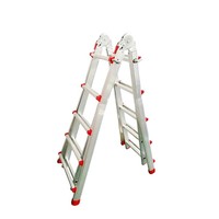 Vente en gros d'usine 4X3 4X4 4X5 4X6 Step EN 131 Échelle télescopique articulée en aluminium