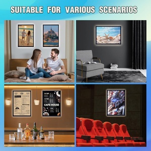 Backlit Black Aluminum LED <b>Picture</b> <b>Frame</b> Advertising Light Box <b>with</b> Wall <b>Mount</b> for Cafe Bar Menu Display - Product Image 6