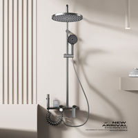 Ensemble de douche de luxe à effet pluie, direct usine, avec système de robinetterie de plafond et pommeau de douche pour appartement, hôtel et salle de bain