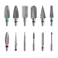 Ensemble de forets à ongles colorés, forets en carbure irisés avec outil de polissage magnétique pour le retrait du gel et les soins des cuticules