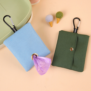 Venta al por mayor de bolsas personalizadas de lona multicolor para caca de perro Cierre de botón portátil dispensador de bolsas de basura para mascotas para actividades al aire libre - Product Image 2
