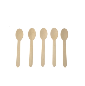 ช้อนไม้ใช้แล้วทิ้งขนาด 160 มม. ช้อนส้อมไม้ย่อยสลายได้ตามธรรมชาติ สำหรับจัดเลี้ยง อาหารแบบกลับบ้าน ขายส่ง - Product Image 2