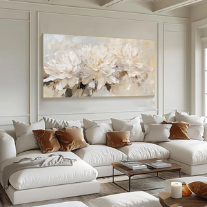 Cuadro Decorativo <span class=keywords><strong>de</strong></span> Lujo <span class=keywords><strong>para</strong></span> el Hogar, Impresión Artística <span class=keywords><strong>de</strong></span> Ramo Floral Blanco, Pintura al Óleo Pintada a Mano sobre Lienzo, Cuadro Moderno Grande <span class=keywords><strong>para</strong></span> <span class=keywords><strong>Sala</strong></span> <span class=keywords><strong>de</strong></span> Estar - Product Image 3