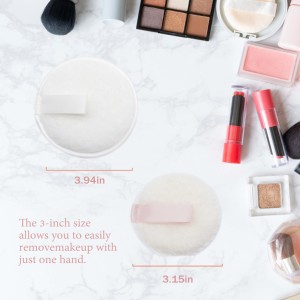 Tampons nettoyants pour le visage réutilisables, tampons démaquillants double face, <span class=keywords><strong>éponge</strong></span>s exfoliantes douces pour le visage - Product Image 6