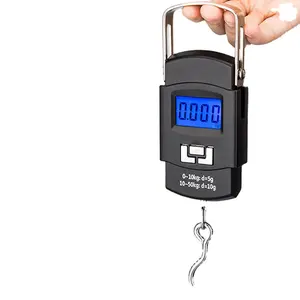 Luggage Weighing Scale Black Digital Display Popular Products 50kg Hang Scale Lcd Display Elect ABS + Stainless Steel 50pcs