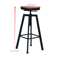 Chaises de bar réglables en hauteur et table, mobilier en bois, chaise haute de bar pour café, restaurant, salle à manger