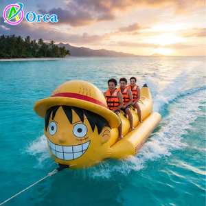 Bateau gonflable jaune en forme <span class=keywords><strong>de</strong></span> banane, requin, <span class=keywords><strong>baleine</strong></span>, bateau <span class=keywords><strong>de</strong></span> loisirs nautiques pour adultes, jeu <span class=keywords><strong>de</strong></span> sports nautiques - Product Image 6