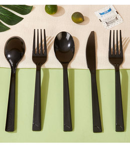 Cuchillo, Tenedor y Cuchara de Plástico Europeos Desechables de 7 Pulgadas, Cuchara y Tenedor de Plástico para Comida Rápida de Estilo Occidental para Llevar - Product Image 3