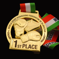 Médaille de compétition de kickboxing personnalisée ARCONI Hongrie, médaille de karaté, de taekwondo, récompense sportive en métal, médaille de boxe 3D pour les arts martiaux