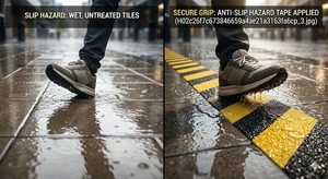 Ruban antidérapant, ruban de marquage de sol haute résistance avec forte adhérence pour les escaliers, les rampes, les allées, les entrepôts et les sols commerciaux - Product Image 3